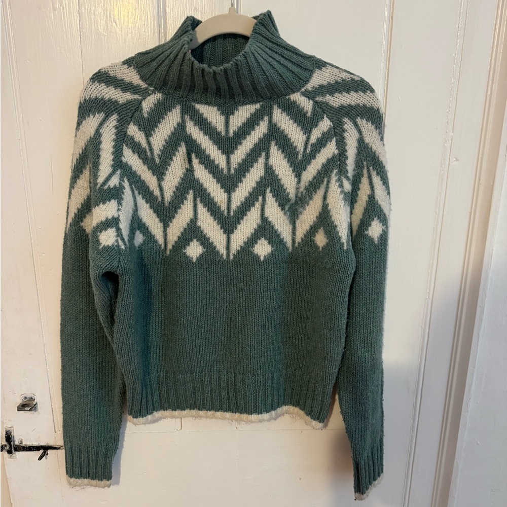 Green Nordic Style Sweater XS - GUC